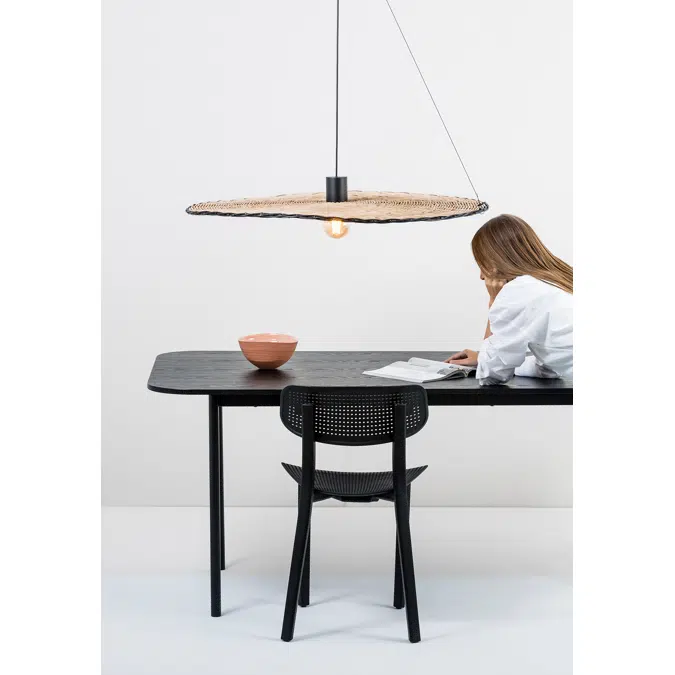 COSTAS 1000 Black/rattan pendant lamp