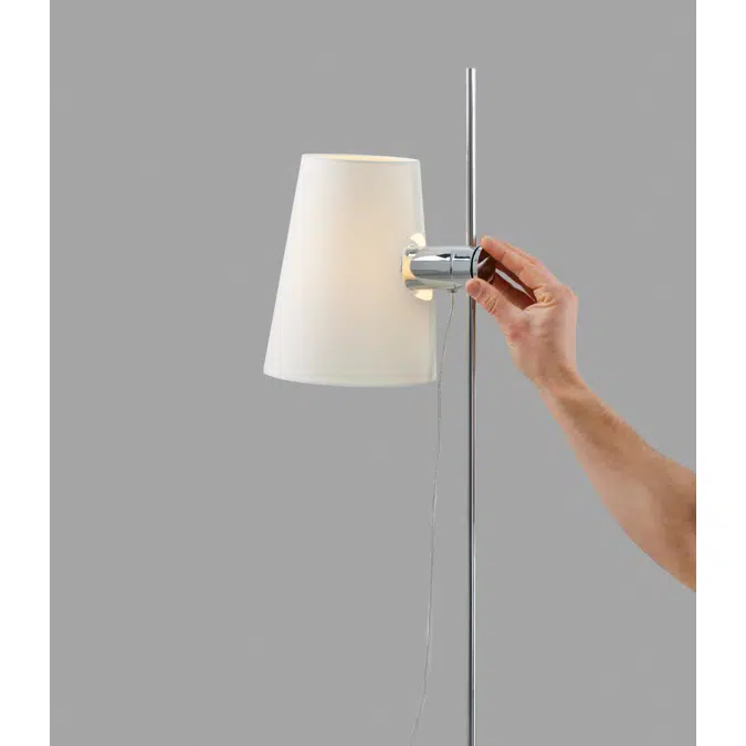 LUPE Chrome floor lamp