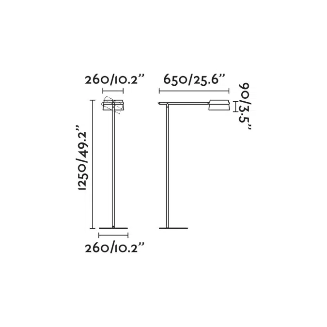 LOOP Ash tree floor lamp