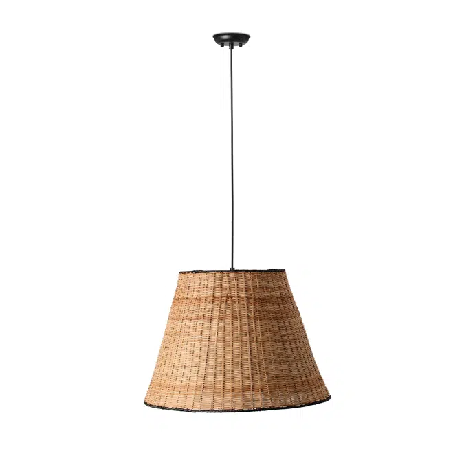 SUMBA Black/rattan pendant lamp