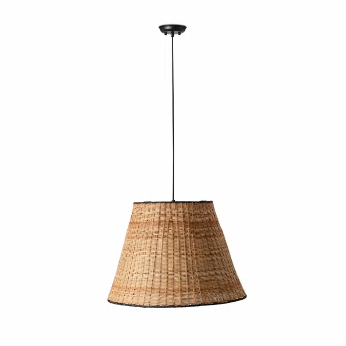 SUMBA Lampe suspension noire/rotin