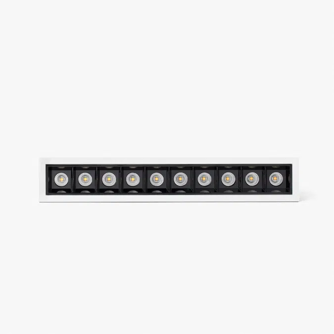 BIM objects - Free download! TROOP recessed white-black 10x2W 48° 4000K ...