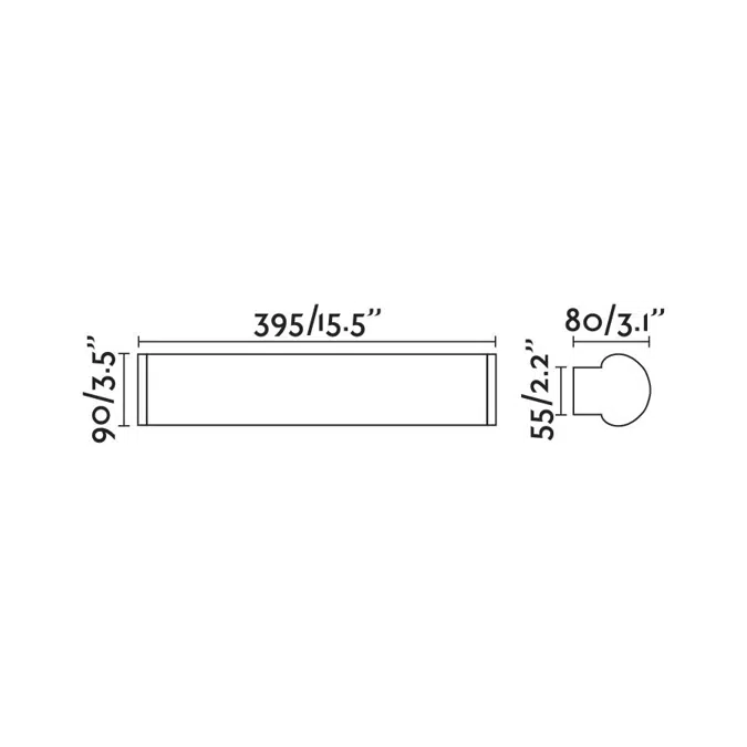 DANUBIO 395 Bronze wall lamp 12W