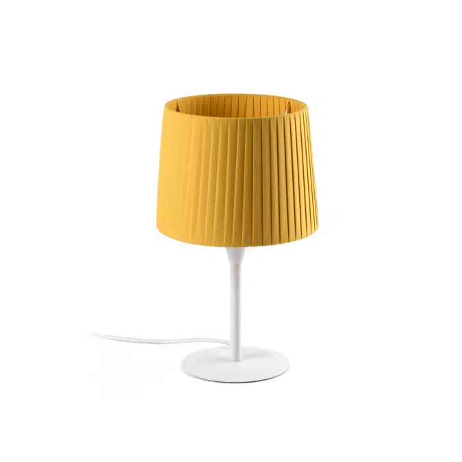 SAMBA S Mini sobremesa blanca/encintada amarilla