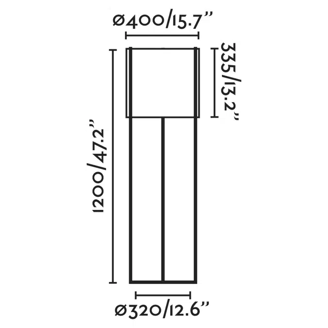 DRUM Black/grey floor lamp