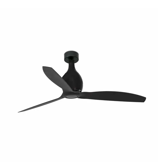 BIM objects - Free download! MINI ETERFAN Matt black ceiling fan with ...