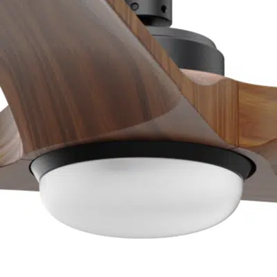 imagen para Complemento de luz de color negro para el ventilador de techo HEY / HEYWOOD. Su fuente de iluminación es LED 18W CCT regulable incluida.