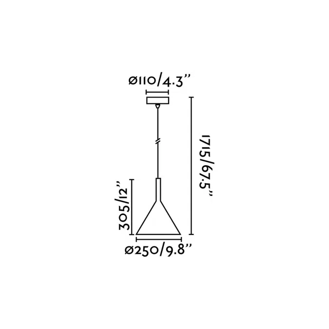 PAM 250 Lampe suspension noir et or