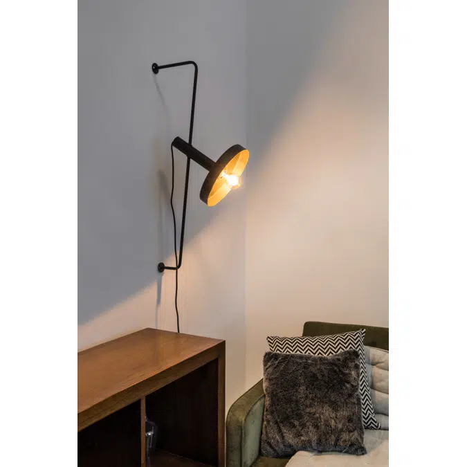 WHIZZ Black/golden table lamp