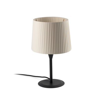 Image pour SAMBA Lampe de table noire/enrubanné beige