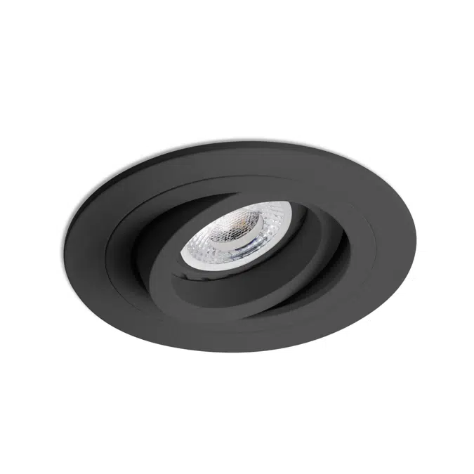 RADON R Black recessed orientable lamp