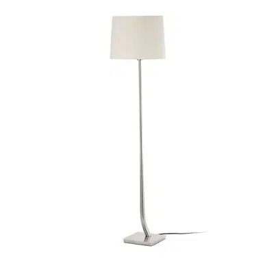 Image for REM Nickel mat/beige floor lamp