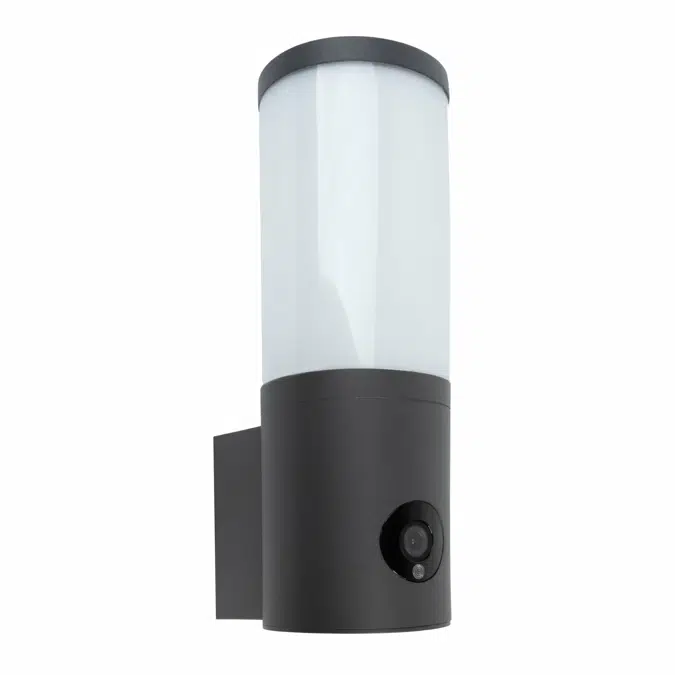 ORWELL Dark grey wall lamp with camera