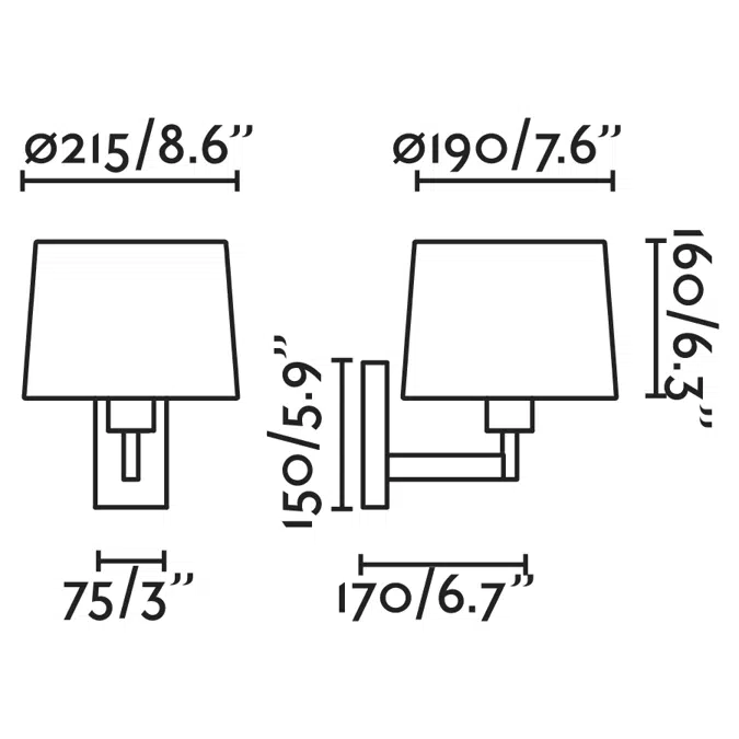 ARTIS Bronze/beige wall lamp