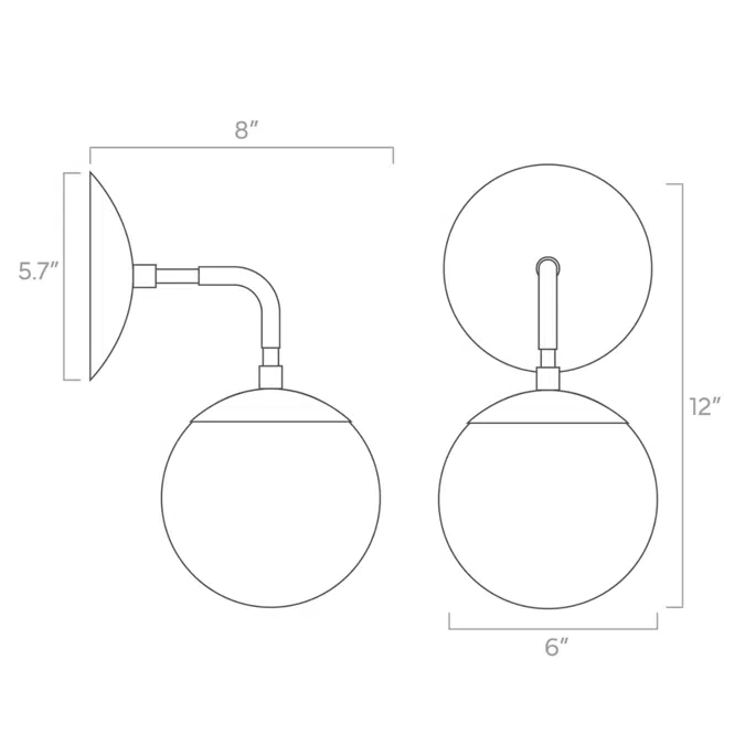 Cap Sconce 6"