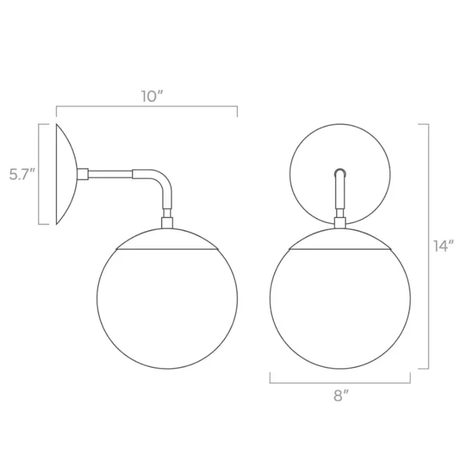 Cap Sconce 8"