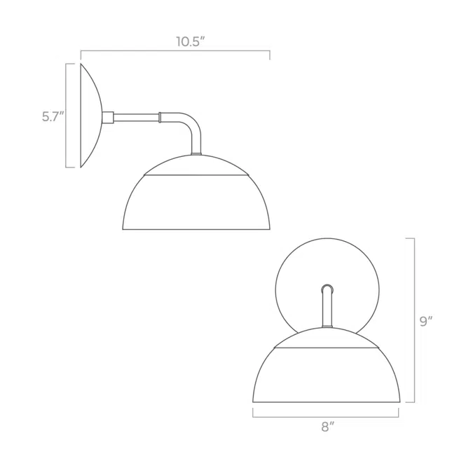 Color Cadbury Sconce 8"