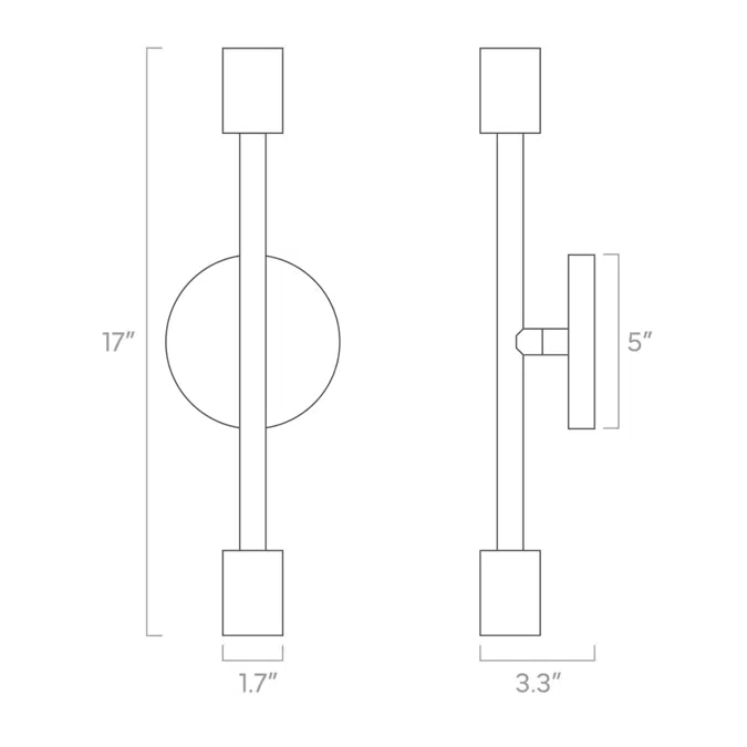 Color Pilot Sconce 17"