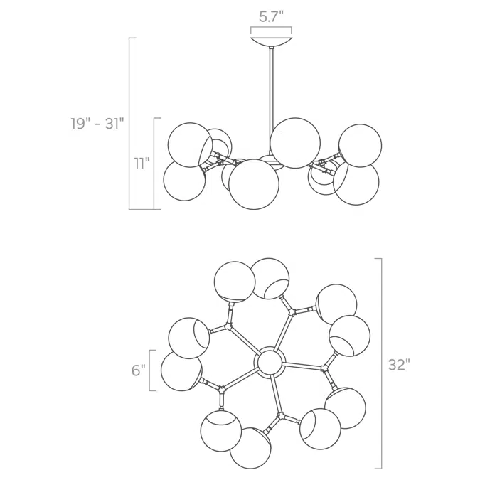 Color Crown Chandelier 32