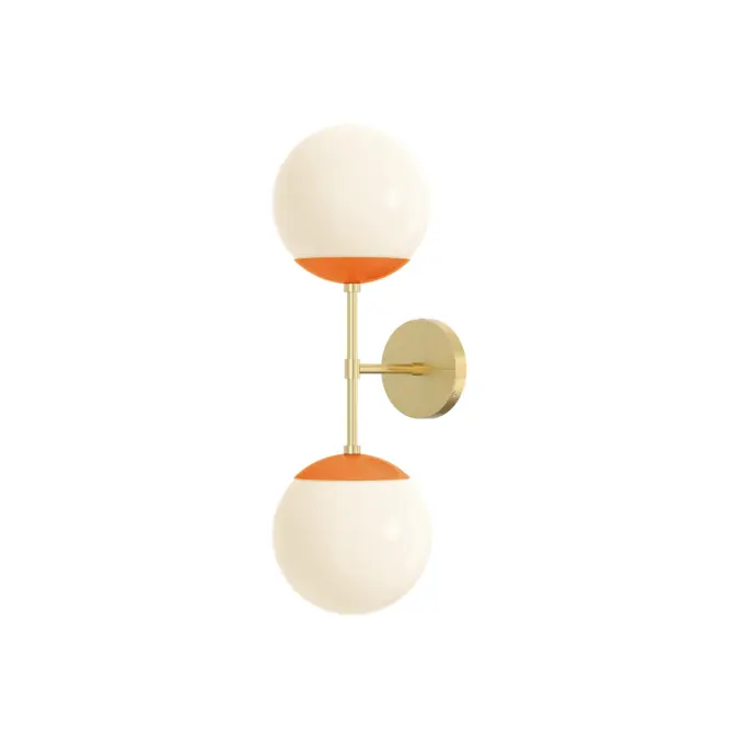 Color Cap Double Sconce 8"