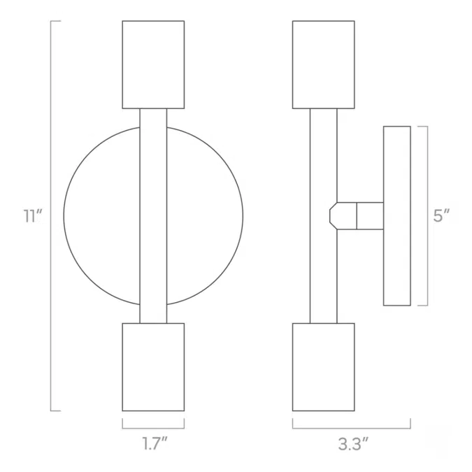 Color Pilot Sconce 11"