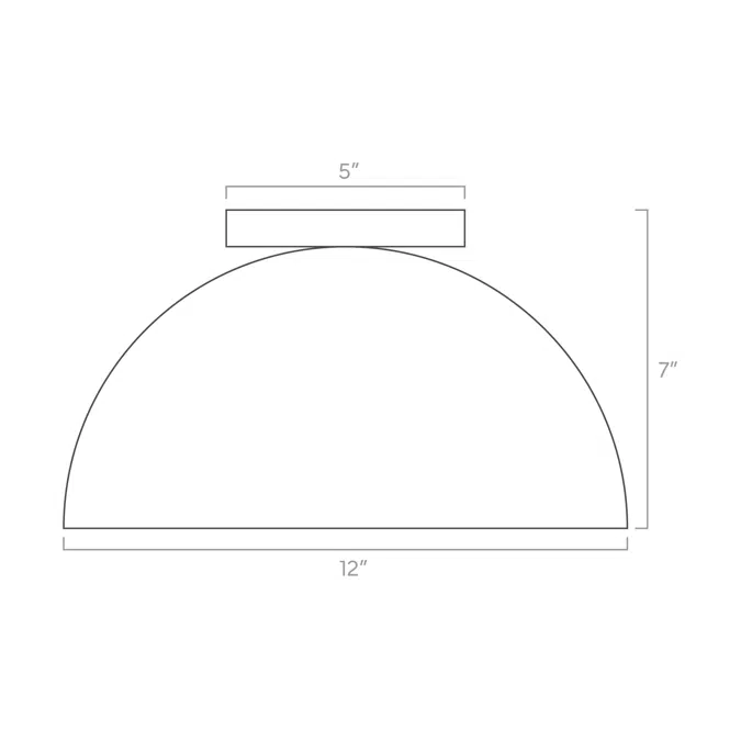 Color Hemi Flush Mount