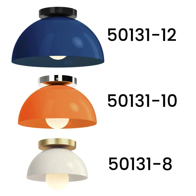 Color Hemi Flush Mount