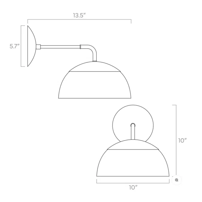 Color Cadbury Sconce 10"
