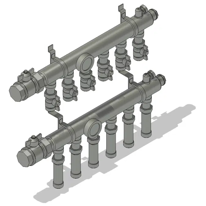Commercial Stainless-Steel Manifold Assembly, 1 1/2" with Flow Meter & Ball Valve