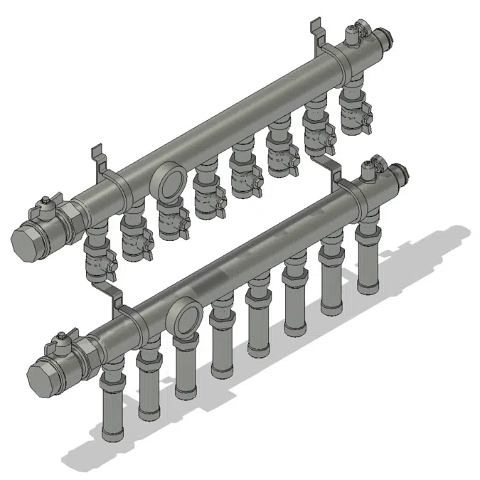 Commercial Stainless-Steel Manifold Assembly, 1 1/2" with Flow Meter & Ball Valve