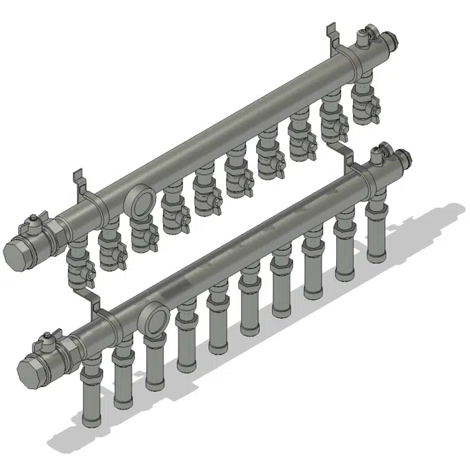 Commercial Stainless-Steel Manifold Assembly, 1 1/2" with Flow Meter & Ball Valve