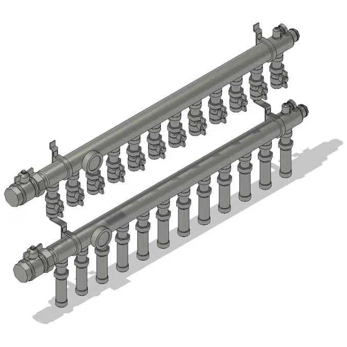 Commercial Stainless-Steel Manifold Assembly, 1 1/2" with Flow Meter & Ball Valve