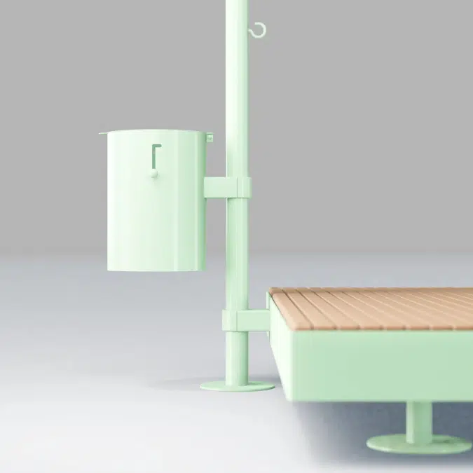 Park furniture with lighting and waste bin FILT - FIL100