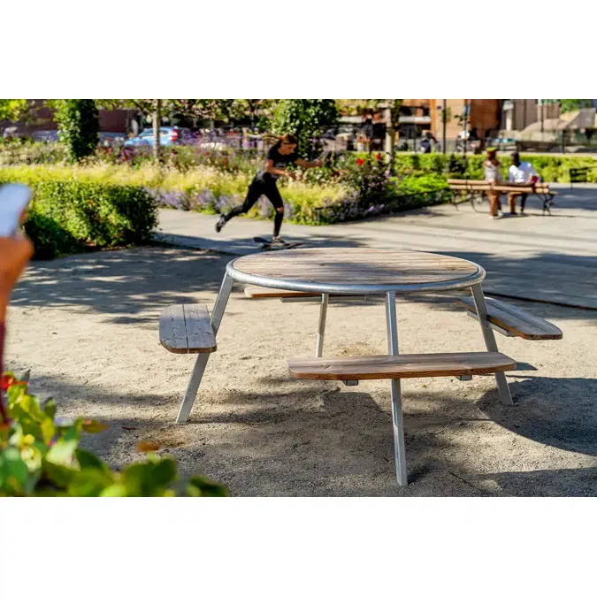 Bench table PONGO circle accessible - PON310