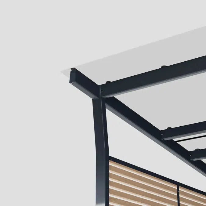 Bicycle roof HANNAH console roof with glass roof (picture shows two roofs) - HAN112T