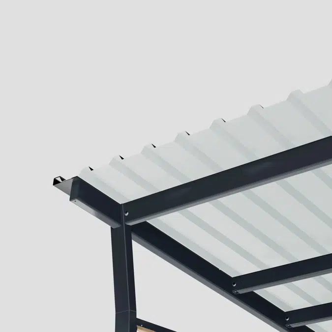 Bicycle roof HANNAH console roof with metal roof (picture shows two roofs) - HAN102T