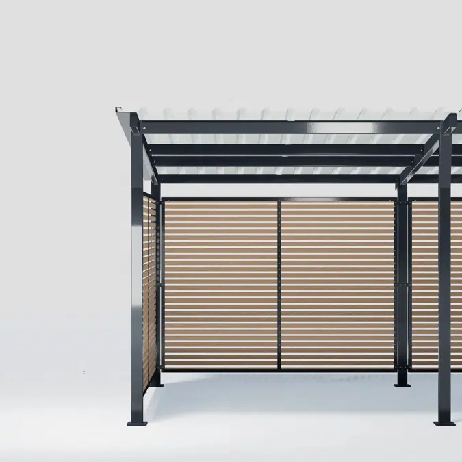 Bicycle roof HANNAH console roof with metal roof (picture shows two roofs) - HAN102T