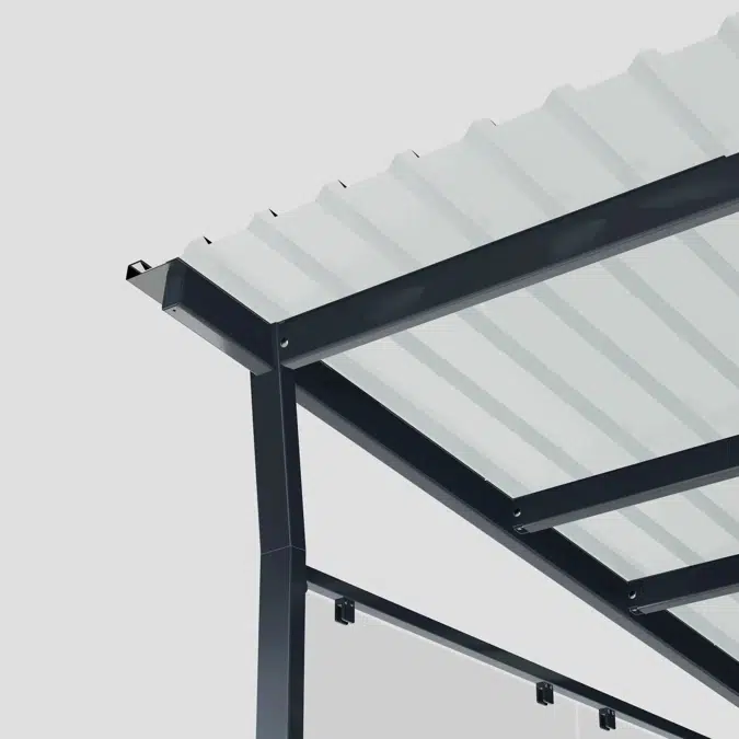 Bicycle roof HANNAH console roof with metal roof (picture shows two roofs) - HAN102G
