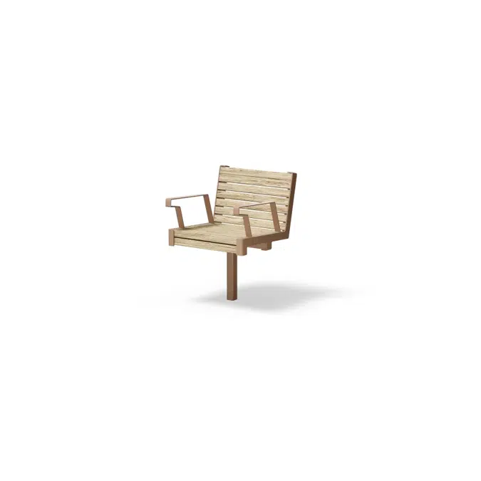 Chair HULDA single with armrests - HUL615