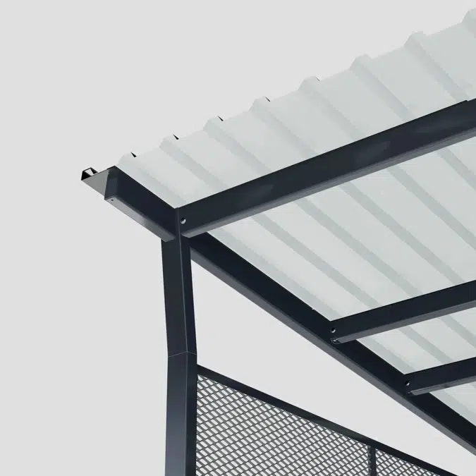 Bicycle roof HANNAH console roof with metal roof (picture shows two roofs) - HAN102S