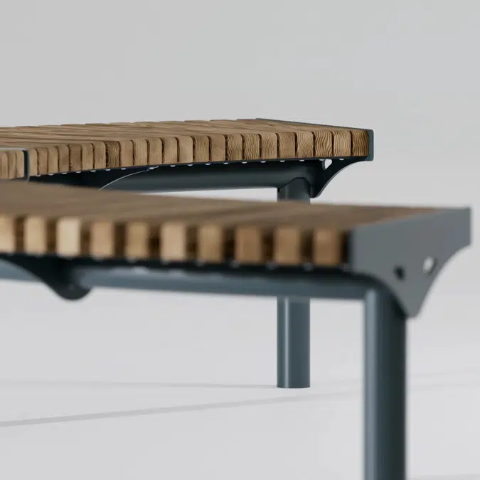 Modular bench SOLVEIG radius - SOL100