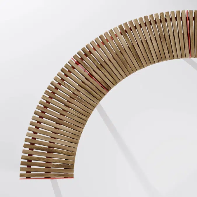 Modular bench SOLVEIG radius - SOL100