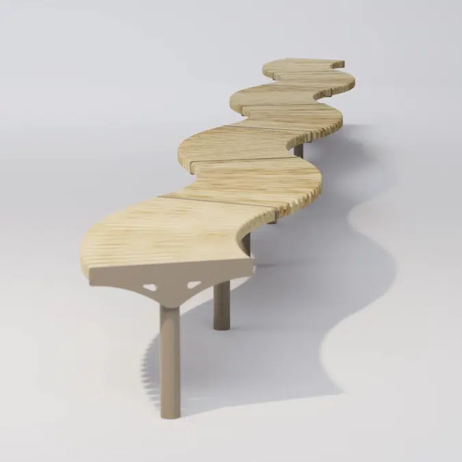 Modular bench SOLVEIG radius - SOL100