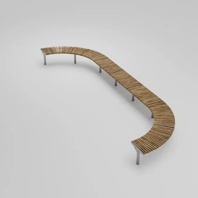 Modular bench SOLVEIG radius - SOL100