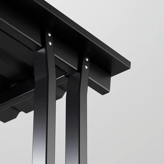 Bicycle rack HANNAH single with metal roof (picture shows two roofs) - HAN402
