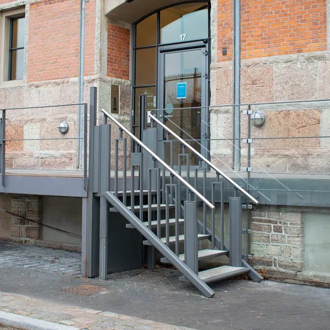 FlexStep: 5 Steps  - platform lift - lifting platform - lift for wheelchair users - combined stair and lift - easy to integrate