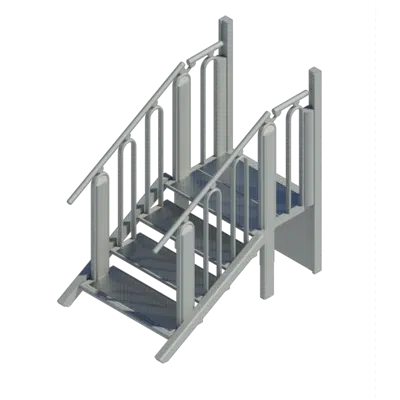 Image for FlexStep: 4+1 Steps  - platform lift - lifting platform - lift for wheelchair users - combined stair and lift - easy to integrate