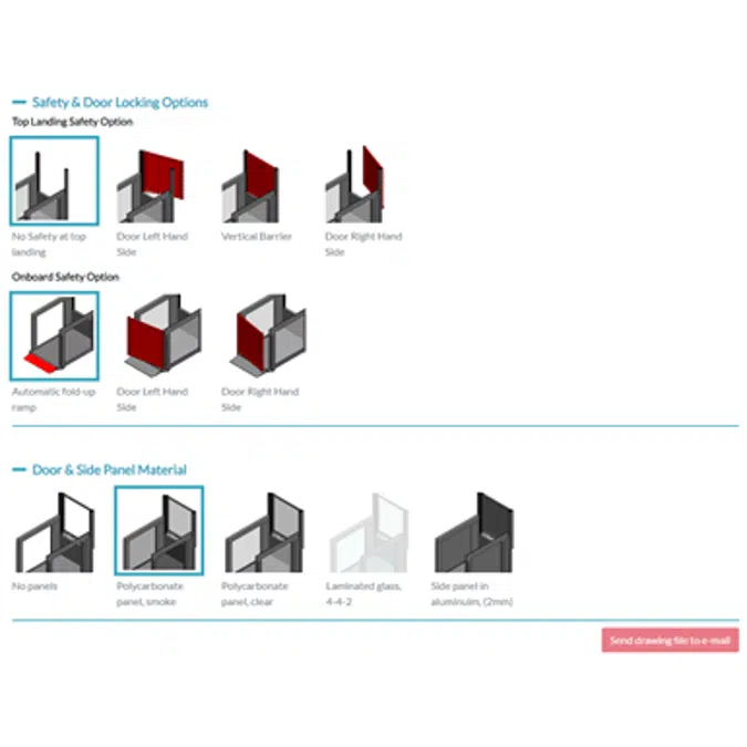 LPC: Liftup Product Configurator - design your own lift - lifting platform - Platform Lifts