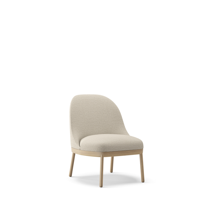 Aleta Lounge Chair - Four wooden legs base