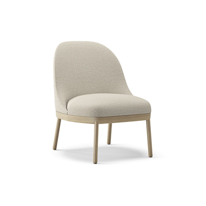 Aleta Lounge Chair - Four wooden legs base